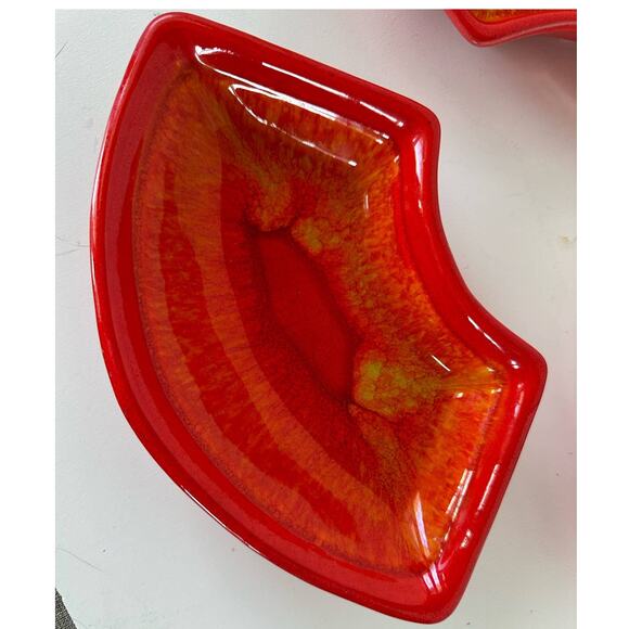 Vintage Lazy Susan Serving Piece, California Pottery, USA, Orange 1 Piece - Picture 4 of 8